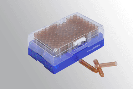 Image: Micronic's new amber storage tubes for light sensitive biological samples (photo courtesy Micronic Europe).